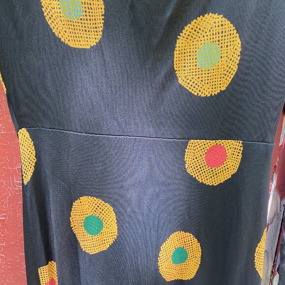 Rare - Koos Van Den Akker Couture 60's/70's Op Art Print Silk Jersey Maxi Dress - Picture 6 of 11